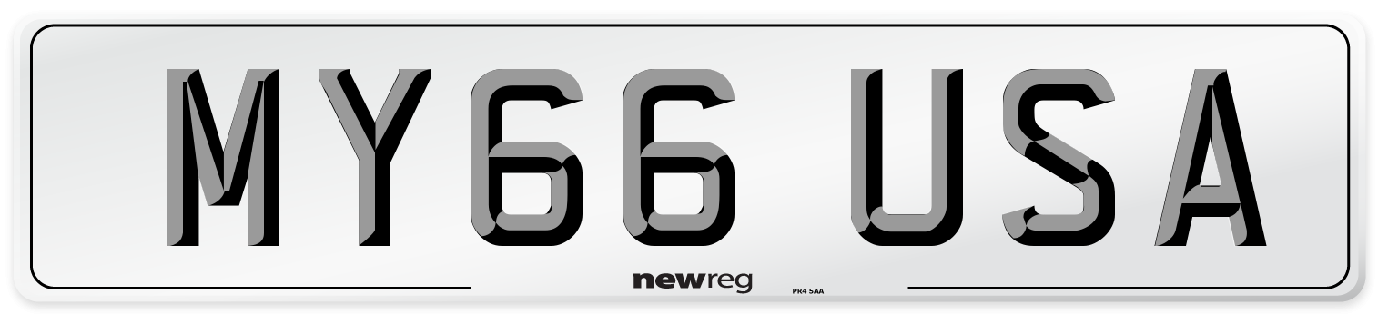 MY66 USA Number Plate from New Reg